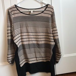 Tan & Black Dress Shirt